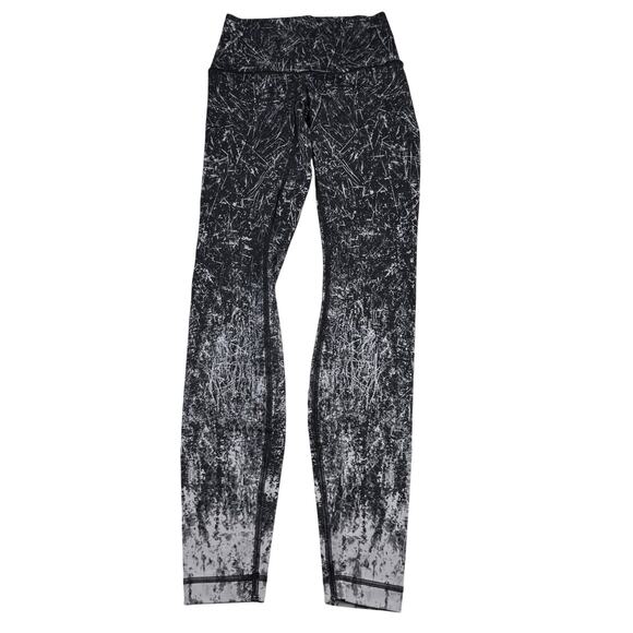 LULULEMON Wunder Under Hi-Rise Tight 28" Size 4 Alouette 50g Alpine White Black - Picture 4 of 8